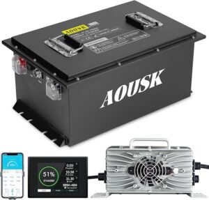 7. AOUSK 48V Lithium Battery for Golf Cart