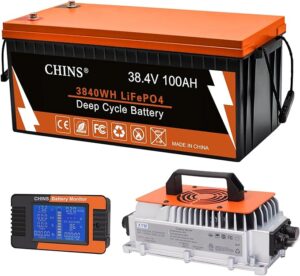 7. CHINS 36V Lithium Battery for Golf Cart