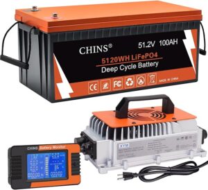 9. CHINS 48V Lithium Battery for Golf Cart