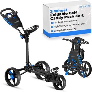 9. SereneLife 3 Wheel Golf Push Cart
